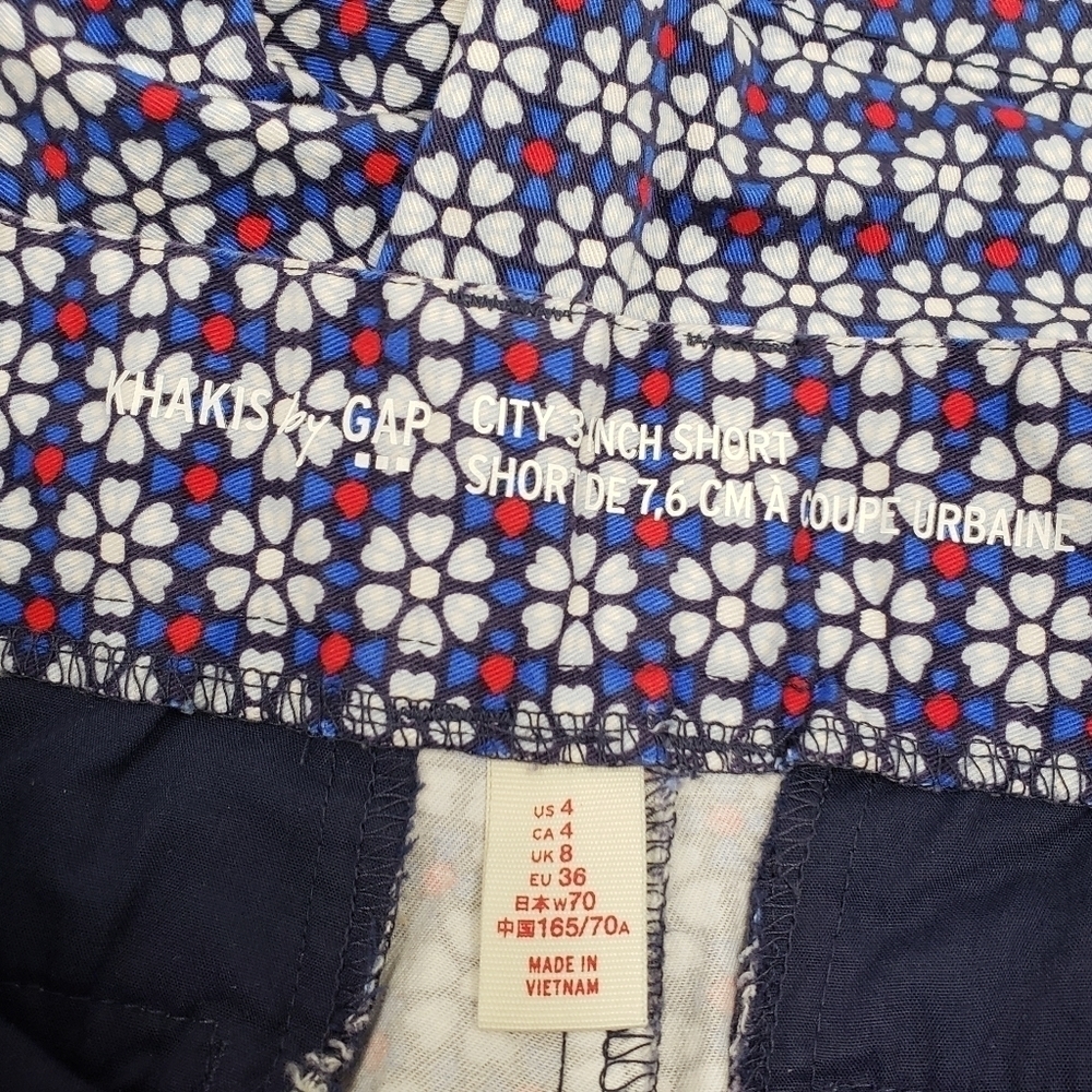 Khakis by Gap Womens Slim City Geo Dot Floral Shorts Size 4. - Picture 5 of 7